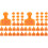 200Pièces Signes D'identification Orange Pour 2