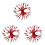 30Pièces Mini Écharpes Délicates Laine Rouge Décoration Fêtes 3