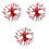 30Pièces Mini Écharpes Délicates Laine Rouge Décoration Fêtes 4