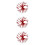 30Pièces Mini Écharpes Délicates Laine Rouge Décoration Fêtes 9
