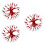 30Pièces Mini Écharpes Délicates Laine Rouge Décoration Fêtes 8
