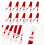30Pièces Mini Écharpes Délicates Laine Rouge Décoration Fêtes 11
