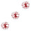30Pièces Mini Écharpes Délicates Laine Rouge Décoration Fêtes 6