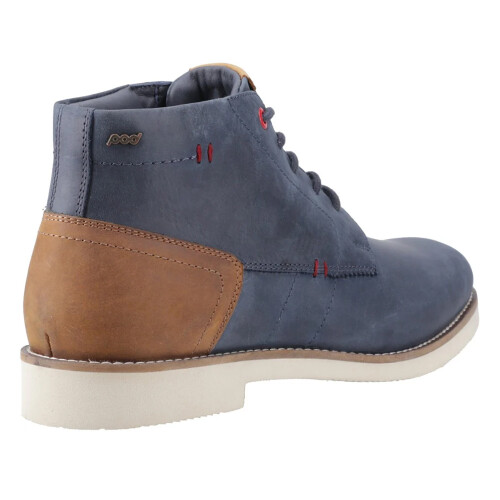 (11 UK, Navy) POD Mens Aries Oiled Leather Chukka Boots 1