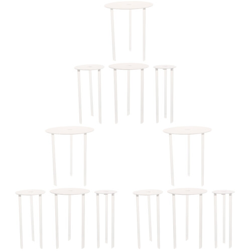 12Ensembles Supports Gâteaux Réutilisables Blancs Pour Gâteau À Étages 1