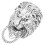 2Pièces Broche Lion Argentée Accessoire Stylé Pour Masculin 1