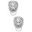 2Pièces Broche Lion Argentée Accessoire Stylé Pour Masculin 9