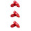 3Paires Chaussures De Danse Durable Ballet Yoga Antidérapant 8