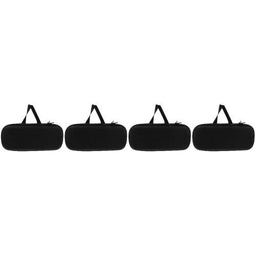 4Pièces Sacoche Microphone Noire Poche Rangement Durable 1