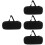 4Pièces Sacoche Microphone Noire Poche Rangement Durable 4