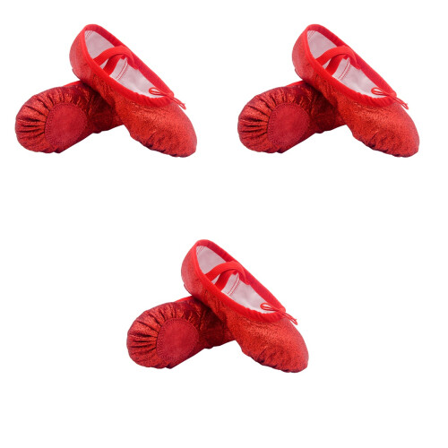 3Paires Chaussures De Danse Durable Ballet Yoga Antidérapant 2