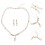 2Ensembles Ensemble Bijoux Perle Dorée Décor Collier Et Boucles Filles 10