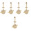 5Pièces Décorations Bracelet Montre Silicone Anneaux Studs Élégants 4