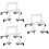 6Pièces Accessoire Violon Transparent Corrige Posture Durable Portable 6