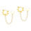 2Pièces Clips Dorés Délicats Pour Usage 2