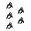 5Pièces Colliers Noir Rapido Ajustable Outil 8