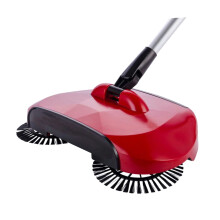 2Pièces Balai Pelle Rouge Rotatif 360 Nettoyeur Sol