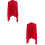 2Pièces Cache-Allaitement Maman Coton Rouge Taille Ajustable 8