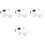 4Pièces Colliers Chat Style Nœud Clochette 3