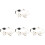4Pièces Colliers Chat Style Nœud Clochette 2