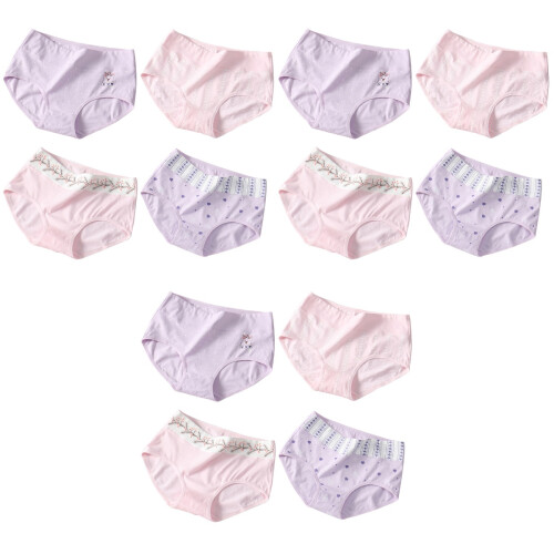 12Pièces Culottes Étudiantes En Coton Élastique Douces Et 2