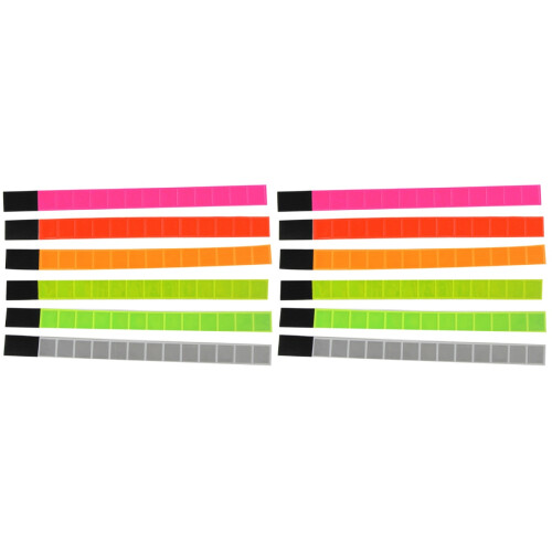 12Pièces Bracelets Reflets PVC Multicolores Pour Sport Sorties 1