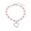 2Pièces Collier Perles Rhinestones Coeur Ajustable Pour Chien Chat 1