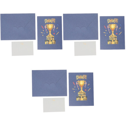 3Pièces Cartes Graduation -Up Or Élégantes 2