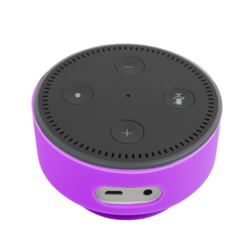 3Pièces Étui Protection Violet Pour Echo Dot 2 Avec Base Gel Collante