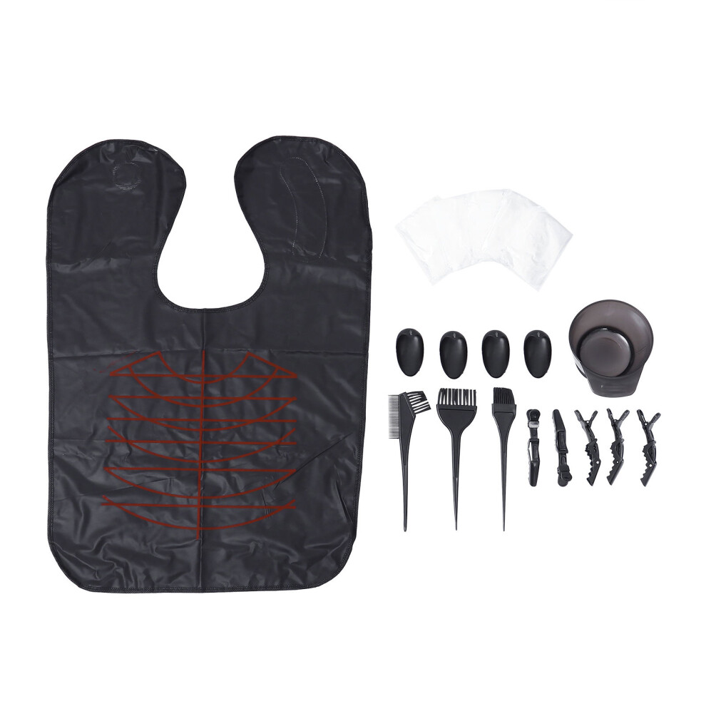Vaguelly Black 64Pcs Hair Coloring Set Hair Dye Shawl Kit For Professional