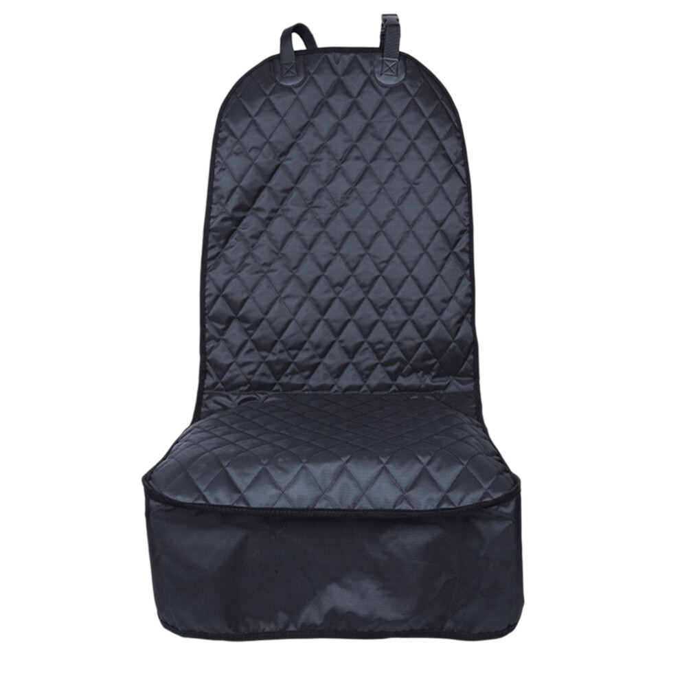 2Pcs Waterproof Pet Car Front Seat Cushion Durable Oxford Fabric Black 301581191867