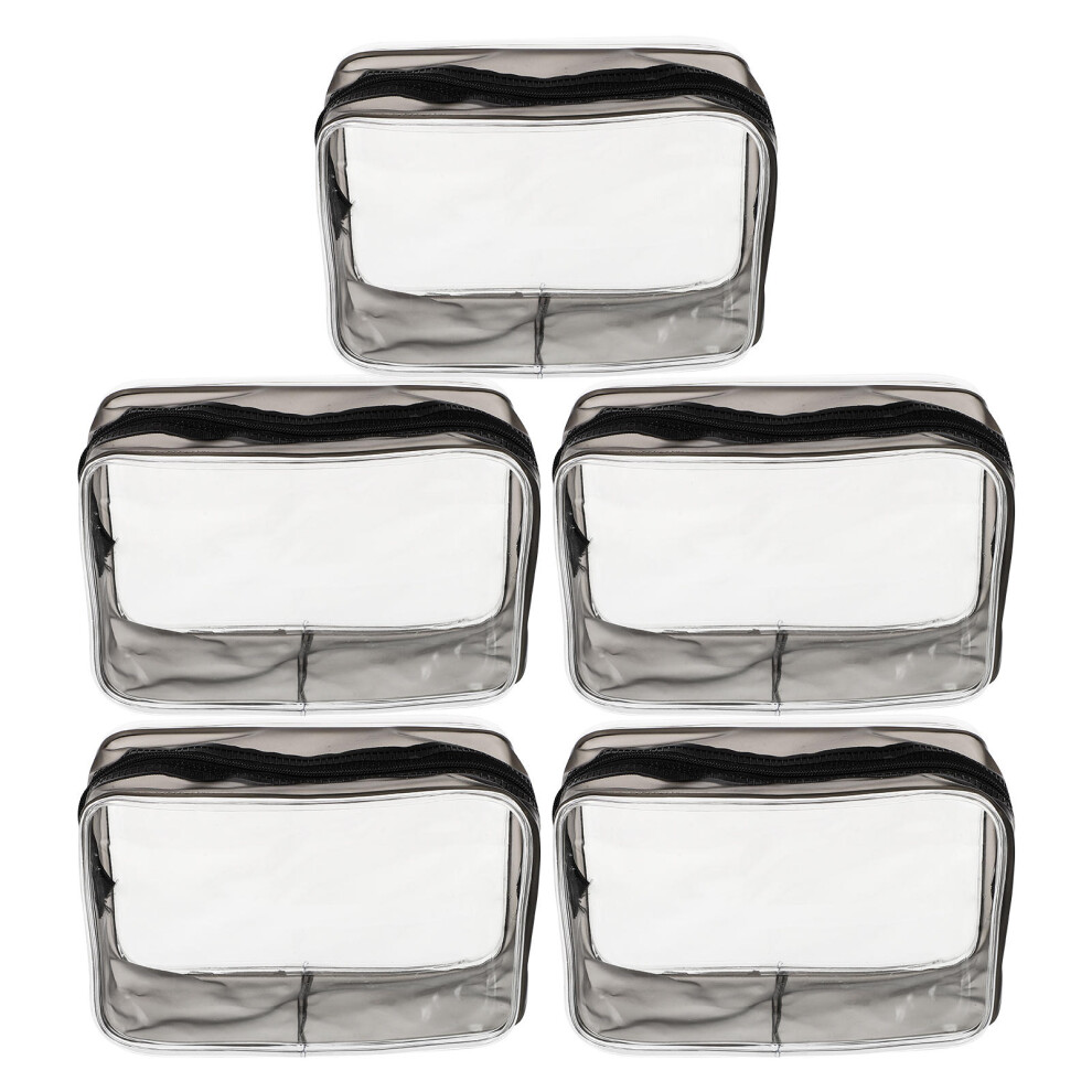 Vaguelly 15Pcs Portable Clear Makeup Bag Waterproof Toiletry Storage Pouch