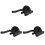 3Ensembles Support Mural Trompette Fer Noir -Instrument 4