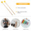 4Pcs Universal Drum Mallets Assorted Color for Marimba and Tongue Drum 6