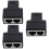3Pcs Durable Rj45 Ethernet Splitter Socket Plastic 1 to 2 Port Adapter 6