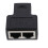 3Pcs Durable Rj45 Ethernet Splitter Socket Plastic 1 to 2 Port Adapter 1