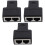 3Pcs Durable Rj45 Ethernet Splitter Socket Plastic 1 to 2 Port Adapter 3