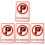 4Pcs Durable Acrylic No Parking Plastic Sign Warning for Homes 7