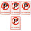 4Pcs Durable Acrylic No Parking Plastic Sign Warning for Homes 8