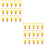 40Pcs Automatic Poultry Water Feeder Yellow Chicken Drinker for Birds 4