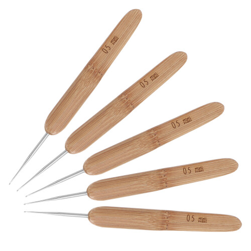 20Pcs Multi Wooden Hairdressing Crochet Hooks for Dreadlocks Braiding 1