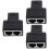 3Pcs Durable Rj45 Ethernet Splitter Socket Plastic 1 to 2 Port Adapter 5