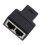3Pcs Durable Rj45 Ethernet Splitter Socket Plastic 1 to 2 Port Adapter 8