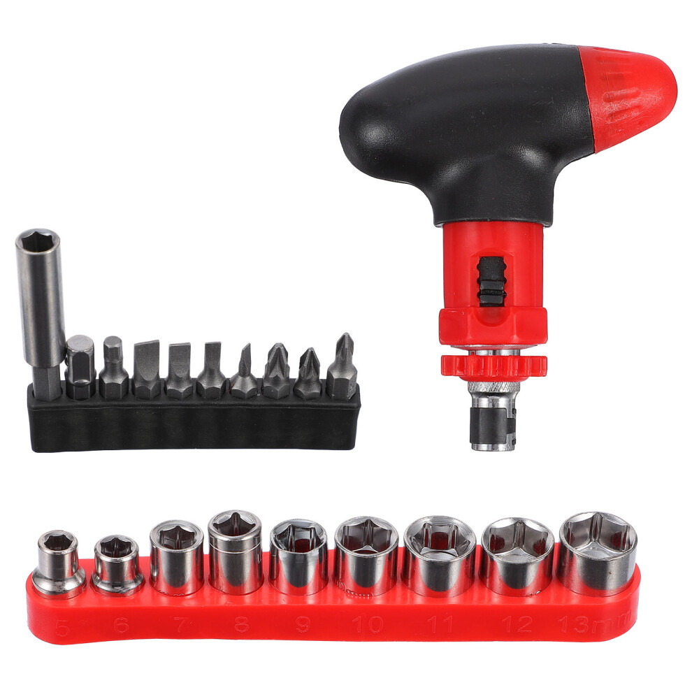 3Sets Mechanical Repair Ratchet Wrench And T-Handle Screwdriver Set 031778182445
