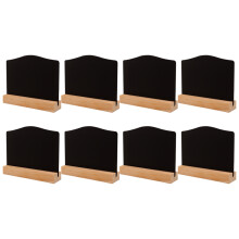 16Pcs Small Wood Chalk Board Signs Black Message Board for Events