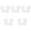 5Pcs Cotton Polyester Underarm Vest Soft Breathable White 4
