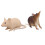 6Pcs Plastic Animal Model Toys Assorted Color for Teaching Kids 9