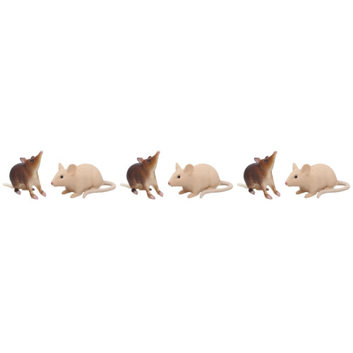 6Pcs Plastic Animal Model Toys Assorted Color for Teaching Kids 2