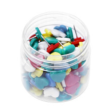 200Pcs Assorted Color Push Pins for Bulletin Board Map and Drawing Use