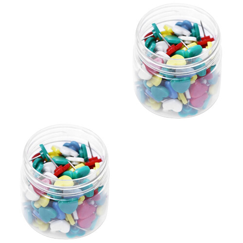 200Pcs Assorted Color Push Pins for Bulletin Board Map and Drawing Use 2